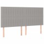 Cama box spring con colchón tela gris claro 200x200 cm de , Camas y somieres - Ref: Foro24-3128149, Precio: 692,66 €, Descuen...