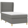 Cama box spring con colchón tela gris oscuro 80x200 cm de , Camas y somieres - Ref: Foro24-3128638, Precio: 333,39 €, Descuen...