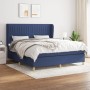 Cama box spring con colchón tela azul 160x200 cm de , Camas y somieres - Ref: Foro24-3128699, Precio: 564,32 €, Descuento: %