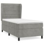 Cama box spring con colchón terciopelo gris claro 80x200 cm de , Camas y somieres - Ref: Foro24-3129237, Precio: 331,02 €, De...