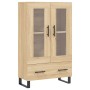 Aparador alto madera de ingeniería roble Sonoma 69,5x31x115 cm de vidaXL, Aparadores - Ref: Foro24-828327, Precio: 90,27 €, D...