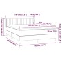 Box spring bed with black fabric mattress 140x200 cm by , Beds and slatted bases - Ref: Foro24-3130435, Price: 398,99 €, Disc...