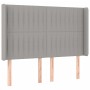 Light gray fabric headboard with LED 147x16x118/128 cm by , Headboards and footboards - Ref: Foro24-3124284, Price: 125,68 €,...