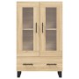 Aparador alto madera de ingeniería roble Sonoma 69,5x31x115 cm de vidaXL, Aparadores - Ref: Foro24-828327, Precio: 90,27 €, D...