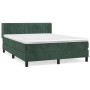 Cama box spring con colchón terciopelo verde oscuro 140x190 cm de , Camas y somieres - Ref: Foro24-3131078, Precio: 456,02 €,...