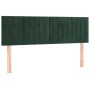 Box spring bed with dark green velvet mattress 140x190 cm by , Beds and slatted bases - Ref: Foro24-3131078, Price: 428,15 €,...