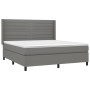 Cama box spring con colchón tela gris oscuro 160x200 cm de , Camas y somieres - Ref: Foro24-3131522, Precio: 558,56 €, Descue...