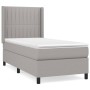 Box spring bed with light gray fabric mattress 100x200 cm by , Beds and slatted bases - Ref: Foro24-3131569, Price: 380,99 €,...