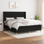 Cama box spring con colchón tela negro 160x200 cm de , Camas y somieres - Ref: Foro24-3132163, Precio: 571,95 €, Descuento: %