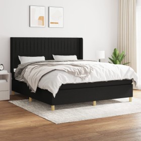 Box spring bed with black fabric mattress 160x200 cm by , Beds and slatted bases - Ref: Foro24-3132163, Price: 603,20 €, Disc...