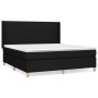 Cama box spring con colchón tela negro 160x200 cm de , Camas y somieres - Ref: Foro24-3132163, Precio: 571,95 €, Descuento: %