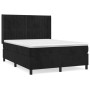 Box spring bed with black velvet mattress 140x190 cm by , Beds and slatted bases - Ref: Foro24-3132797, Price: 518,70 €, Disc...