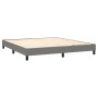 Boxspringbettmatratze und LED-Leuchten dunkelgrauer Stoff 160x200 cm von , Betten und Lattenroste - Ref: Foro24-3133326, Prei...