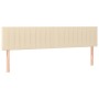 Cama box spring con colchón y LED tela crema 200x200 cm de , Camas y somieres - Ref: Foro24-3133906, Precio: 625,04 €, Descue...