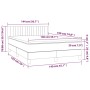 Box spring bed with mattress and LED black velvet 140x190 cm by , Beds and slatted bases - Ref: Foro24-3134521, Price: 439,33...