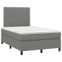 Cama box spring con colchón y LED tela gris oscuro 120x200 cm de , Camas y somieres - Ref: Foro24-3135022, Precio: 432,15 €, ...