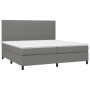 Cama box spring colchón y luces LED tela gris claro 200x200 cm de , Camas y somieres - Ref: Foro24-3135062, Precio: 721,50 €,...