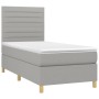 Cama box spring colchón y luces LED tela gris claro 80x200 cm de , Camas y somieres - Ref: Foro24-3135469, Precio: 332,00 €, ...