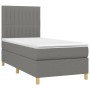 Cama box spring colchón y luces LED tela gris oscuro 80x200 cm de , Camas y somieres - Ref: Foro24-3135550, Precio: 341,52 €,...