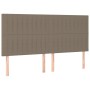 Cama box spring colchón y luces LED tela gris taupe 160x200 cm de , Camas y somieres - Ref: Foro24-3135609, Precio: 601,72 €,...