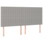 Cama box spring con colchón tela y LED gris claro 200x200 cm de , Camas y somieres - Ref: Foro24-3135621, Precio: 654,39 €, D...