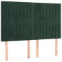 Cama box spring colchón y LED terciopelo verde oscuro 140x200cm de , Camas y somieres - Ref: Foro24-3136248, Precio: 548,95 €...