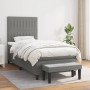 Cama box spring con colchón tela gris oscuro 80x200 cm de , Camas y somieres - Ref: Foro24-3136710, Precio: 348,64 €, Descuen...