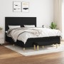 Cama box spring con colchón tela negro 160x200 cm de , Camas y somieres - Ref: Foro24-3137247, Precio: 620,61 €, Descuento: %