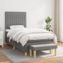 Cama box spring con colchón tela gris oscuro 80x200 cm de , Camas y somieres - Ref: Foro24-3137270, Precio: 348,72 €, Descuen...