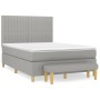 Cama box spring con colchón tela gris claro 140x190 cm de , Camas y somieres - Ref: Foro24-3137309, Precio: 564,55 €, Descuen...