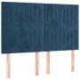 Box spring bed with dark blue velvet mattress 140x200 cm by , Beds and slatted bases - Ref: Foro24-3137969, Price: 555,18 €, ...