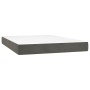 Cama box spring colchón y LED terciopelo gris oscuro 140x190 cm de , Camas y somieres - Ref: Foro24-3139680, Precio: 510,75 €...