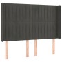 Cama box spring colchón y LED terciopelo gris oscuro 140x190 cm de , Camas y somieres - Ref: Foro24-3139680, Precio: 510,75 €...