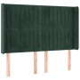 Cama box spring colchón y LED terciopelo verde oscuro 140x190cm de , Camas y somieres - Ref: Foro24-3139682, Precio: 542,59 €...