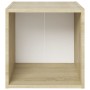 TV furniture 4 units white plywood and Sonoma oak 37x35x37cm by vidaXL, TV Furniture - Ref: Foro24-805515, Price: 59,94 €, Di...