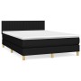 Cama box spring con colchón tela negro 140x190 cm de , Camas y somieres - Ref: Foro24-3140771, Precio: 417,78 €, Descuento: %