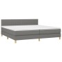 Cama box spring con colchón tela gris oscuro 200x200 cm de , Camas y somieres - Ref: Foro24-3140802, Precio: 608,85 €, Descue...