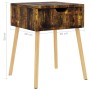 Bedside tables 2 units smoked oak engineered wood 40x40x56 cm by vidaXL, Nightstands - Ref: Foro24-326812, Price: 76,79 €, Di...