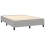 Box spring bed with light gray fabric mattress 140x190 cm by , Beds and slatted bases - Ref: Foro24-3141929, Price: 555,69 €,...