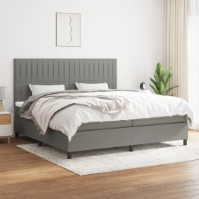 Box spring bed with dark gray fabric mattress 200x200 cm by , Beds and slatted bases - Ref: Foro24-3141962, Price: 626,99 €, ...