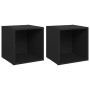 Muebles para TV 2 uds madera contrachapada negro 37x35x37 cm de vidaXL, Muebles TV - Ref: Foro24-805502, Precio: 34,74 €, Des...