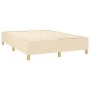 Cama box spring con colchón tela color crema 140x200 cm de , Camas y somieres - Ref: Foro24-3142502, Precio: 531,58 €, Descue...