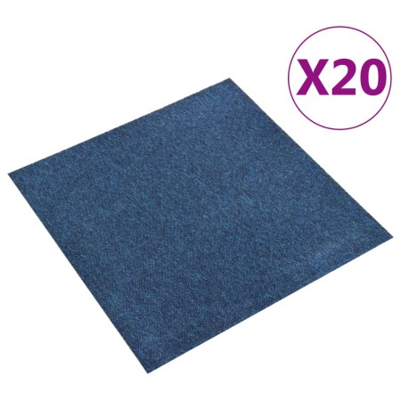 Baldosas de suelo de moqueta 20 uds 5 m² 50x50 cm azul oscuro de , Suelos y moquetas - Ref: Foro24-147315, Precio: 96,73 €, D...