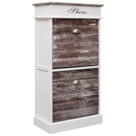 Brown Paulownia wood shoe cabinet 50x28x98 cm by , Shoe racks and shoe organizers - Ref: Foro24-284088, Price: 146,06 €, Disc...