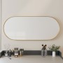 Oval golden wall mirror 25x60 cm by , Mirrors - Ref: Foro24-344944, Price: 36,61 €, Discount: %