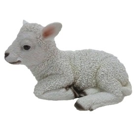 Esschert Design Lying Lamb Statue 17.6x10.8x10.5 cm by , Lawn Ornaments and Garden Sculptures - Ref: Foro24-429320, Price: 21...