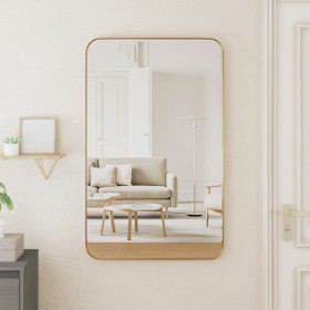 Golden rectangular wall mirror 50x80 cm by , Mirrors - Ref: Foro24-344933, Price: 98,99 €, Discount: %