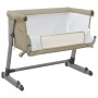 Cuna con colchón tela de lino gris taupe de vidaXL, Cunas y camas para niños - Ref: Foro24-10297, Precio: 94,11 €, Descuento: %