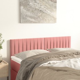 Cabeceros 2 unidades terciopelo rosa 72x5x78/88 cm de , Cabeceros y pies de cama - Ref: Foro24-346255, Precio: 60,99 €, Descu...