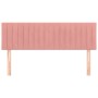 Headboards 2 units pink velvet 72x5x78/88 cm by , Headboards and footboards - Ref: Foro24-346255, Price: 59,88 €, Discount: %